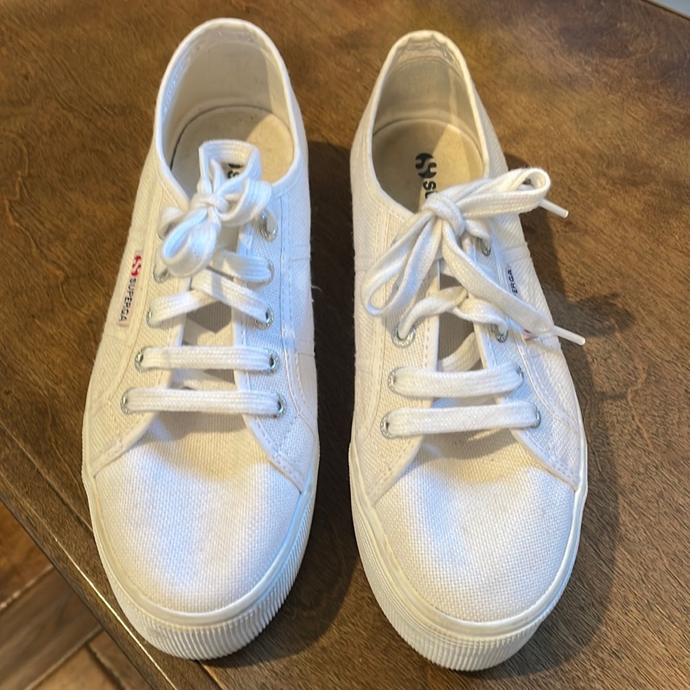 Superga Platform Canvas Sneaker White